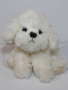 Muffin Jr. Russ Berrie Bichon Frise White Puppy Dog 6" Plush Stuffed Toy 4233